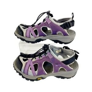 Cabela's XPG Outdoor Sandals Women's 8 M Hiking Camping Vibram Soles Purple Gray